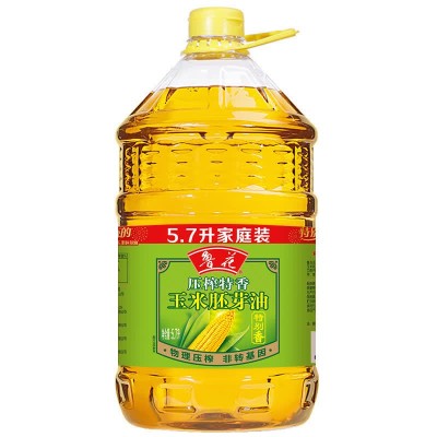 鲁花物理压榨玉米胚芽油5.7L非转基因大桶食用油团购员工福利批发